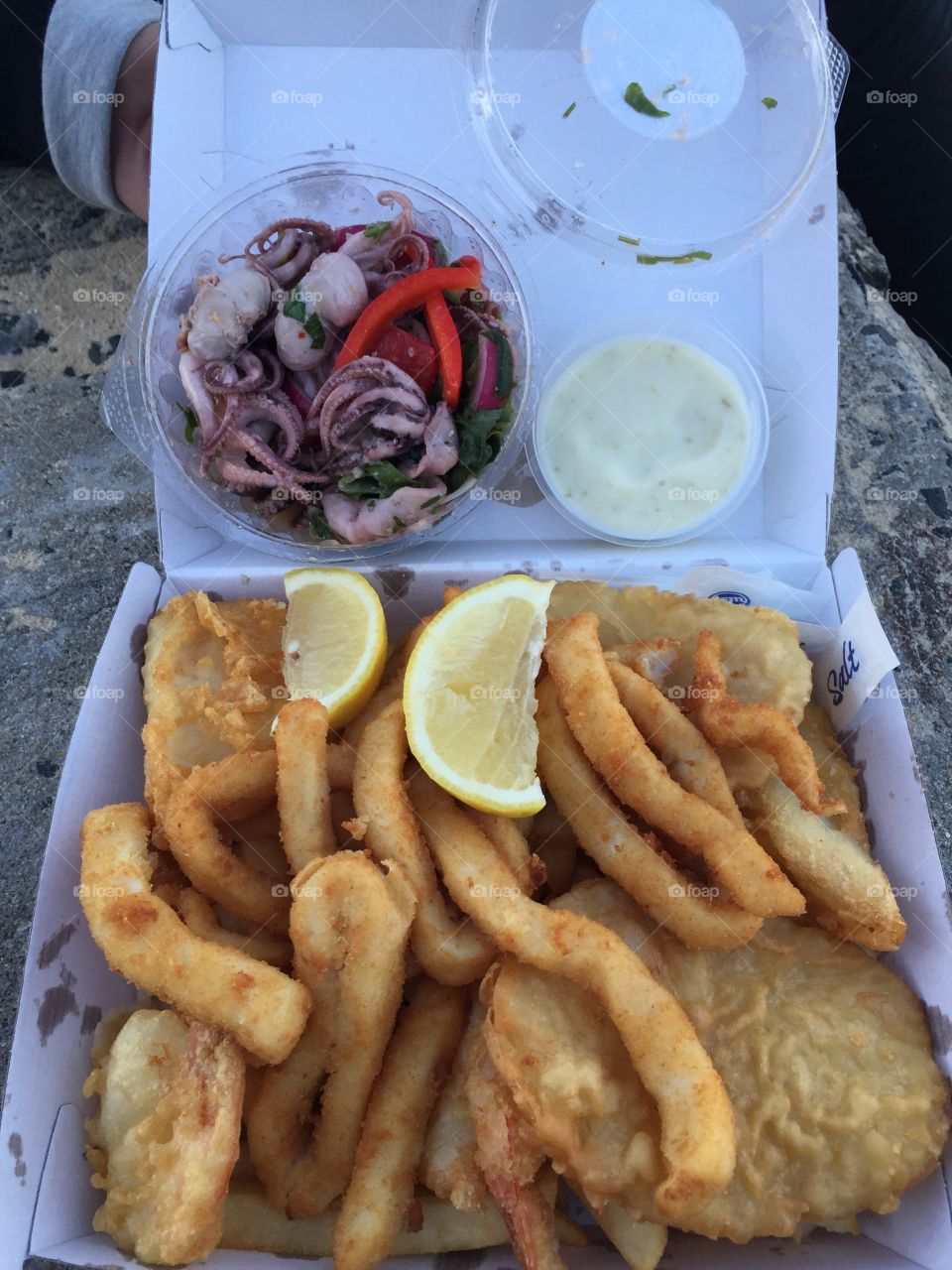 Fish & chips on the beach 