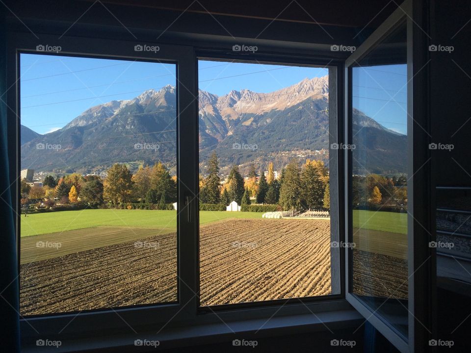 Austrian View. I took this from my hostel room in Innsbruck, Austria during my backpacking trip throughout Europe. 