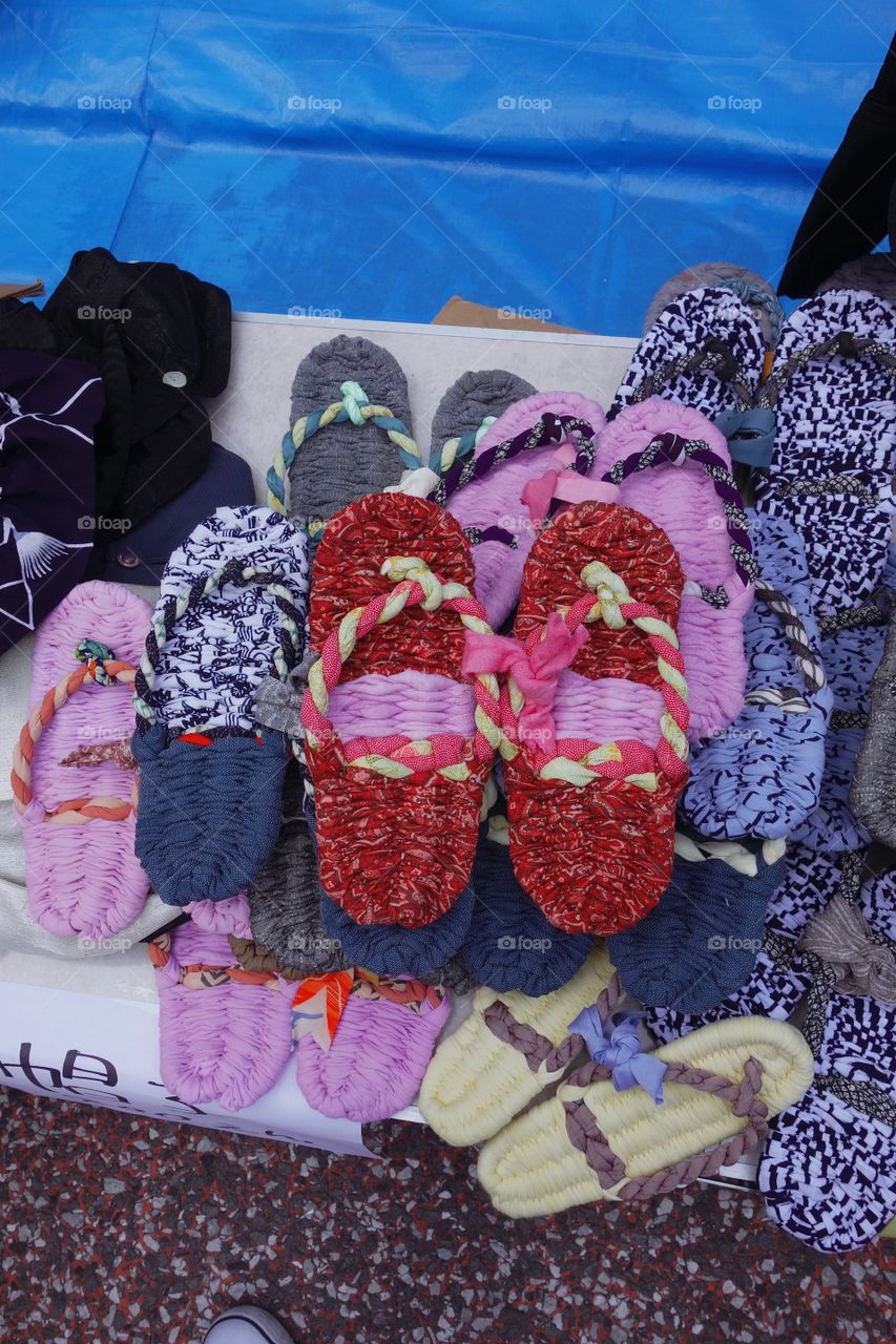 Guess what can be made from wool? Sweater? Nope. Handmade flip flops! 

Tokyo, Japan