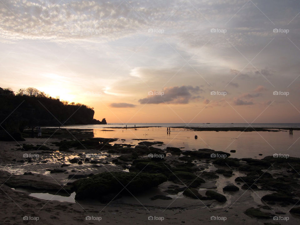beach sky sunset clouds by 1_man_an_a_camera