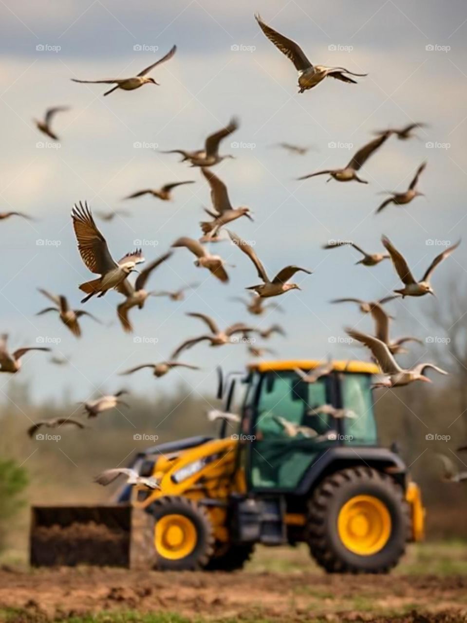 Amazing view of birds flying...