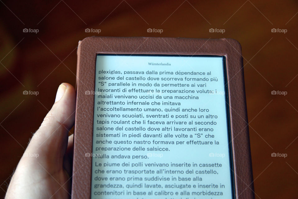 read a book on an e-reader