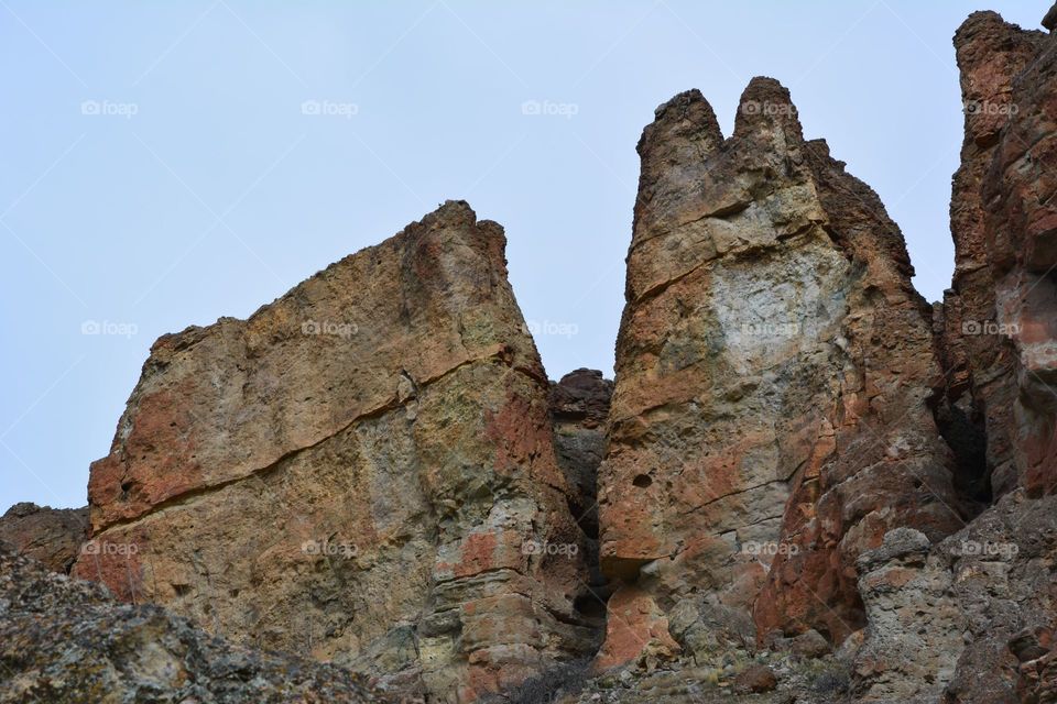 Towering rock formation 