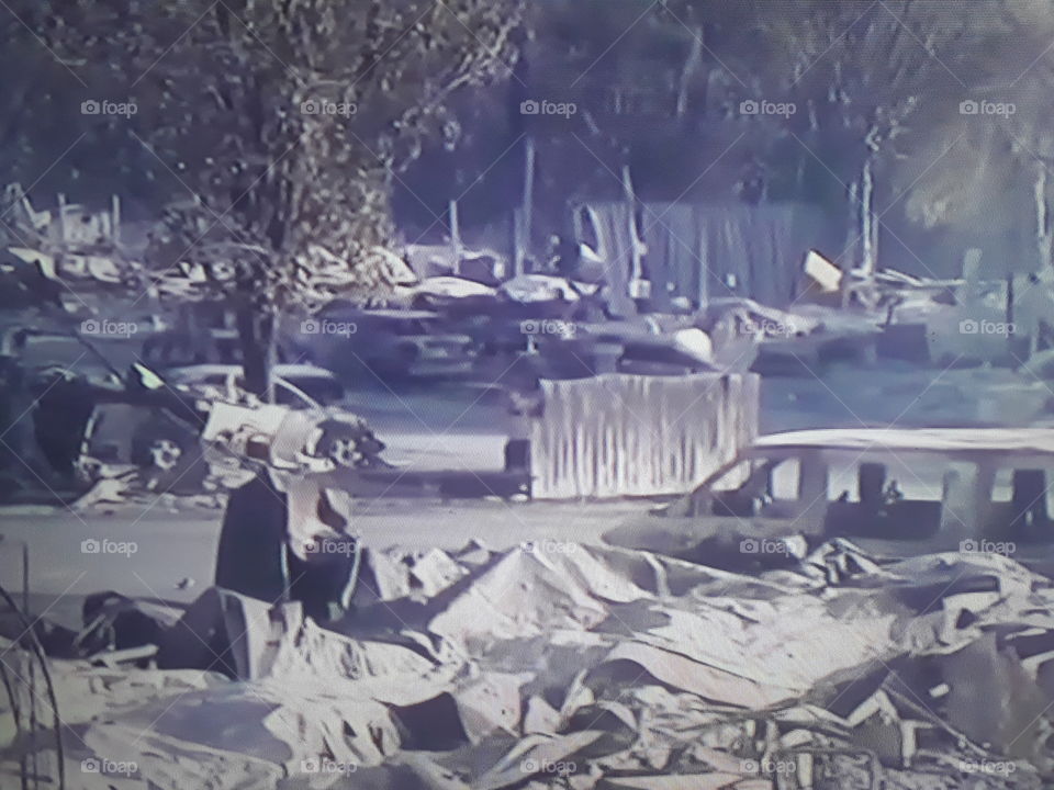 desastre e destruição ambiental