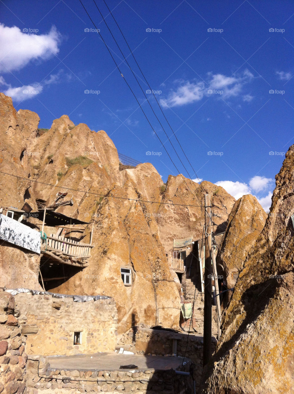 house blue sky stone age kandovan by nader_esk