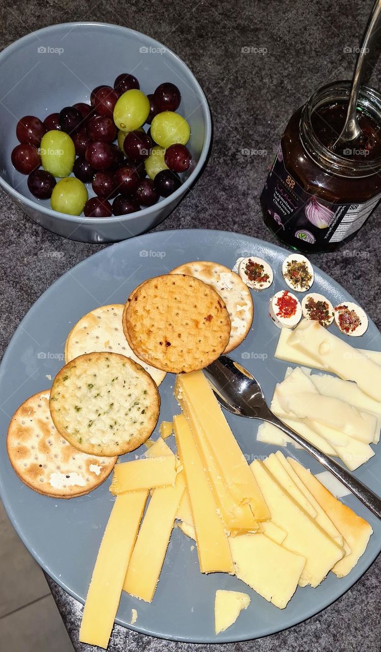 Cheese and biscuits