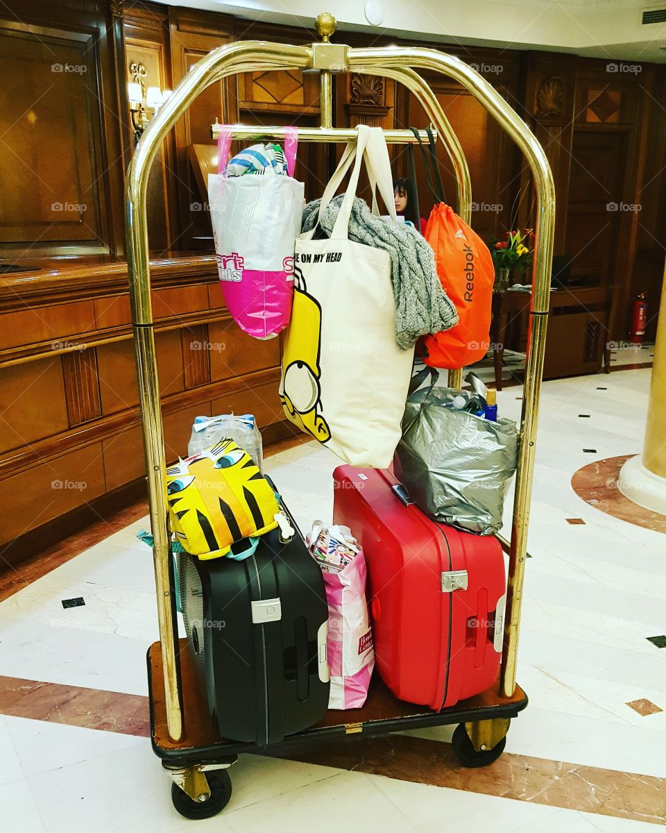 large amount of luggage