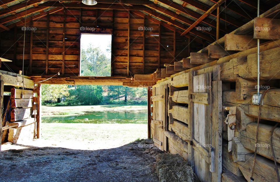 Inside Barn on a Farm