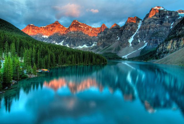 Beautiful natural landscape by the lake