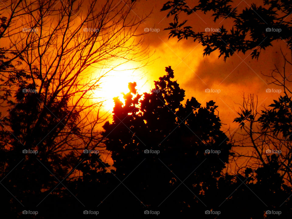 Cool Indy sunset. Cool sunset here in Indy out in front of my place. 