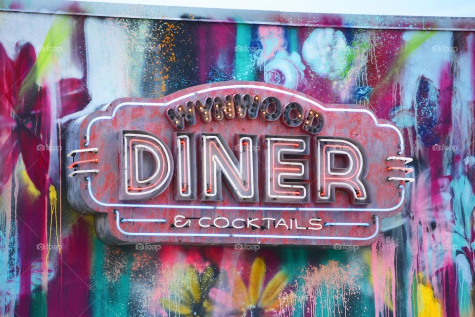 Colorful Diner Sign 