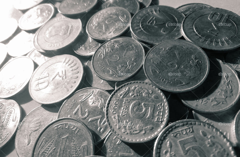 Indian currency coins collection