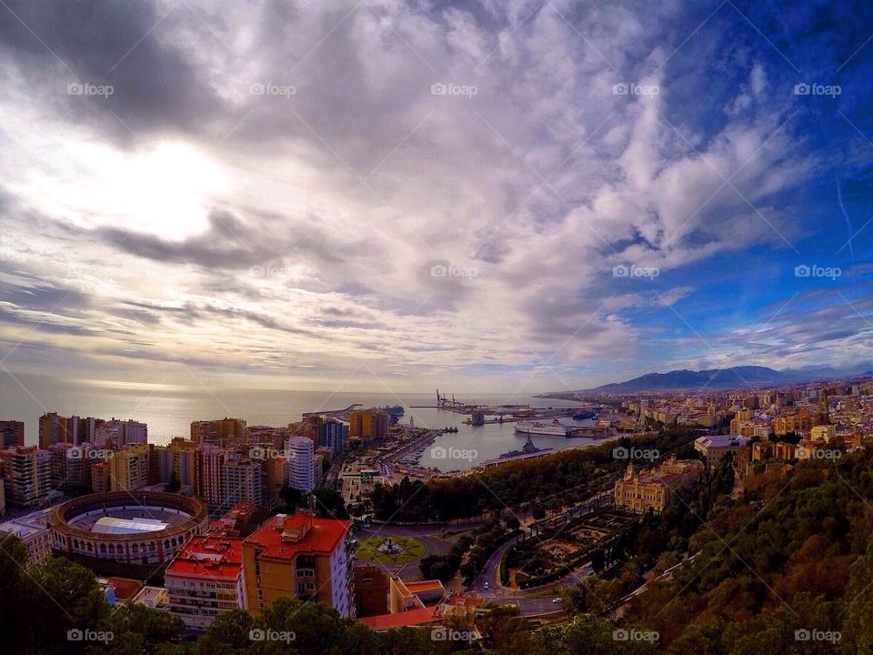 Malaga España from above