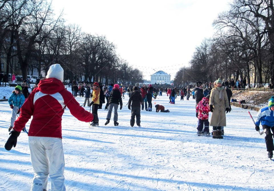 Ice skating at Nymphenburg 