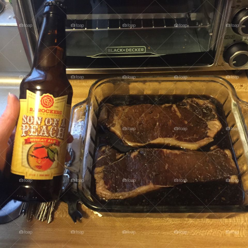 Beer and steak