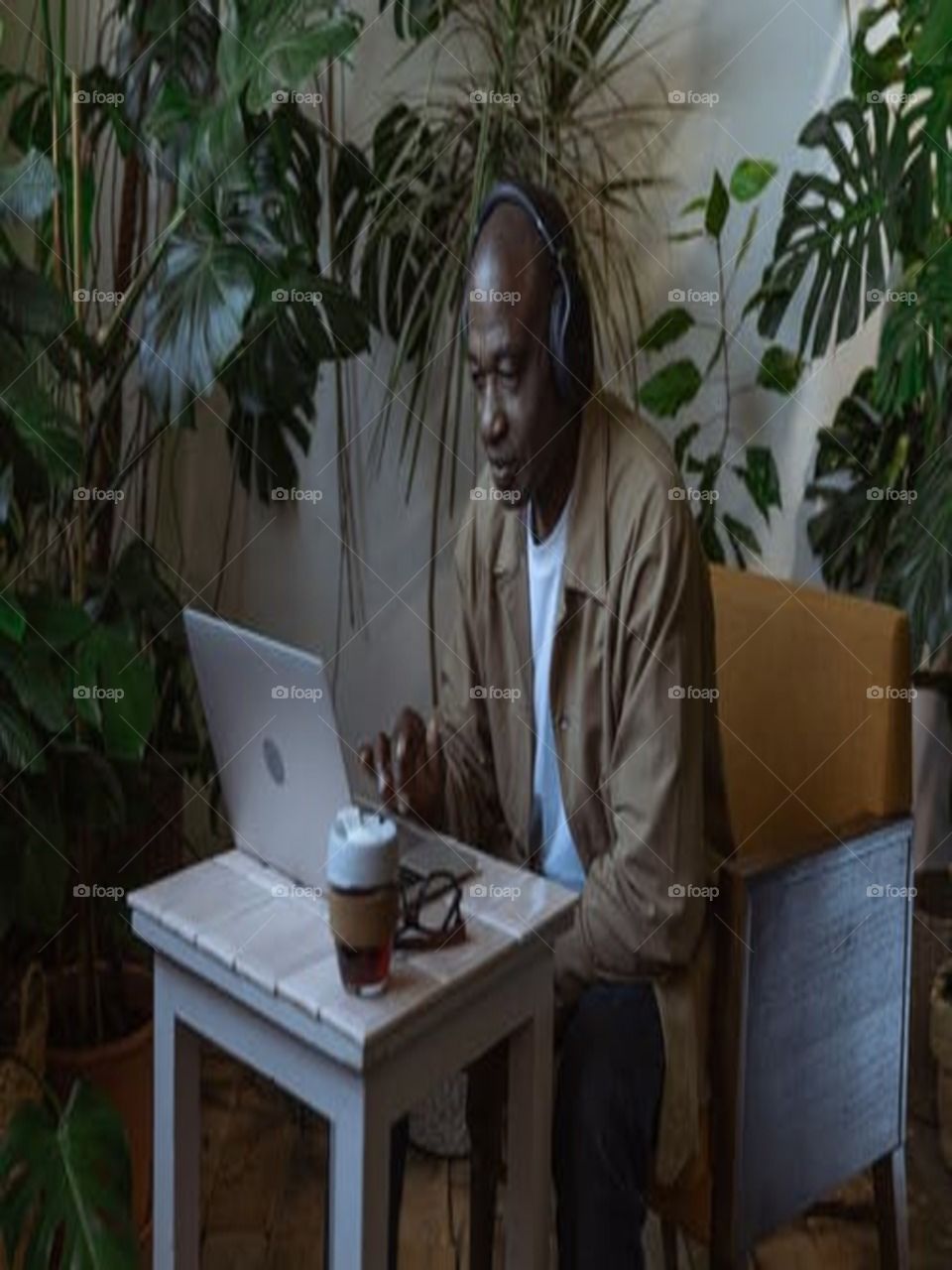 work from home on laptop