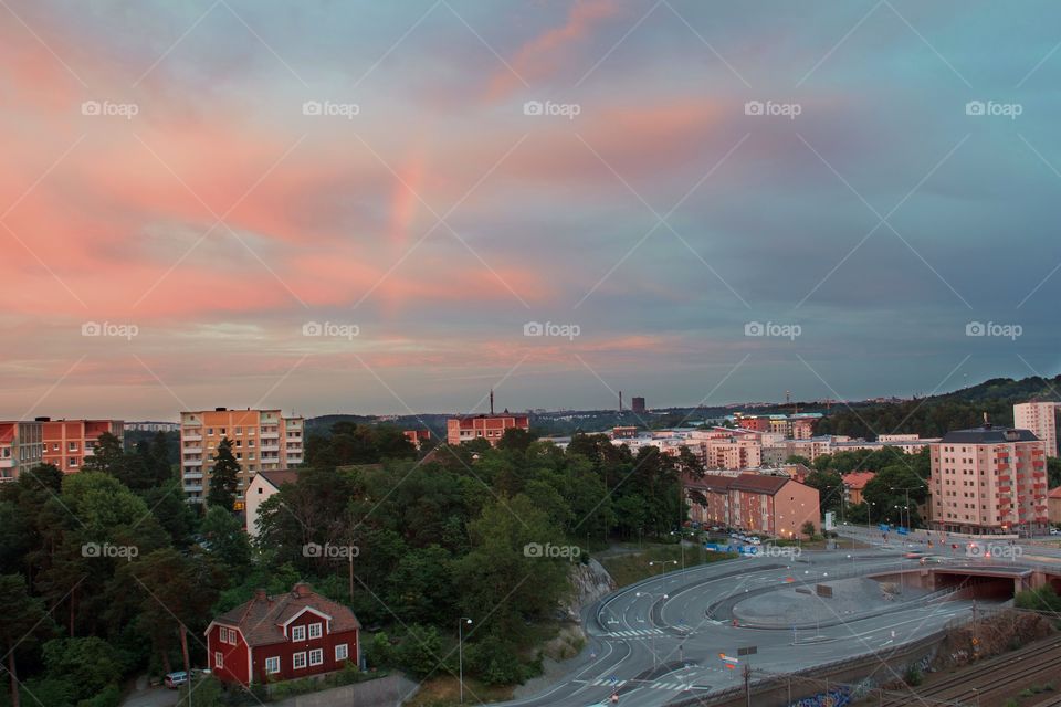 Sunset over Ulriksdal, Solna, Sweden