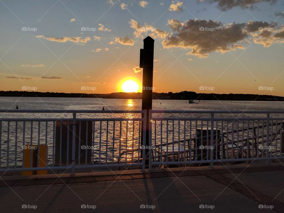 sunset view from pier