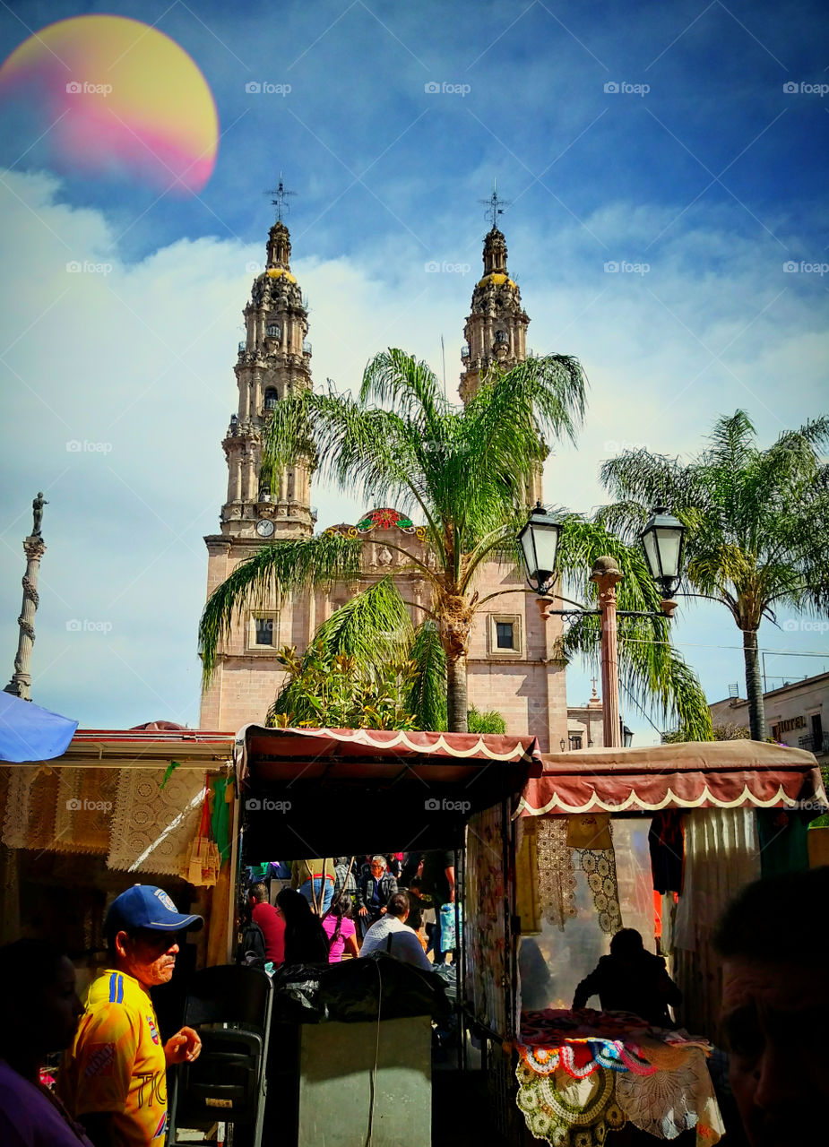 Gazing over a busy market, this baroque Basilica of Our Lady of San Juan de los Lagos is a pilgrimage site for millions. Walking from cities all over Mexico, they come say thank you for their granted miracles.