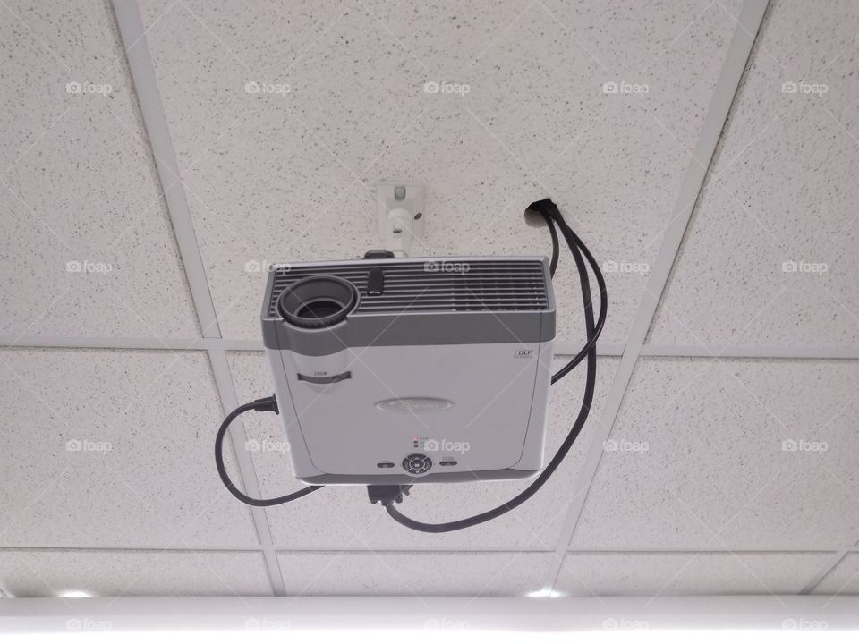 ceiling mount projector, front view