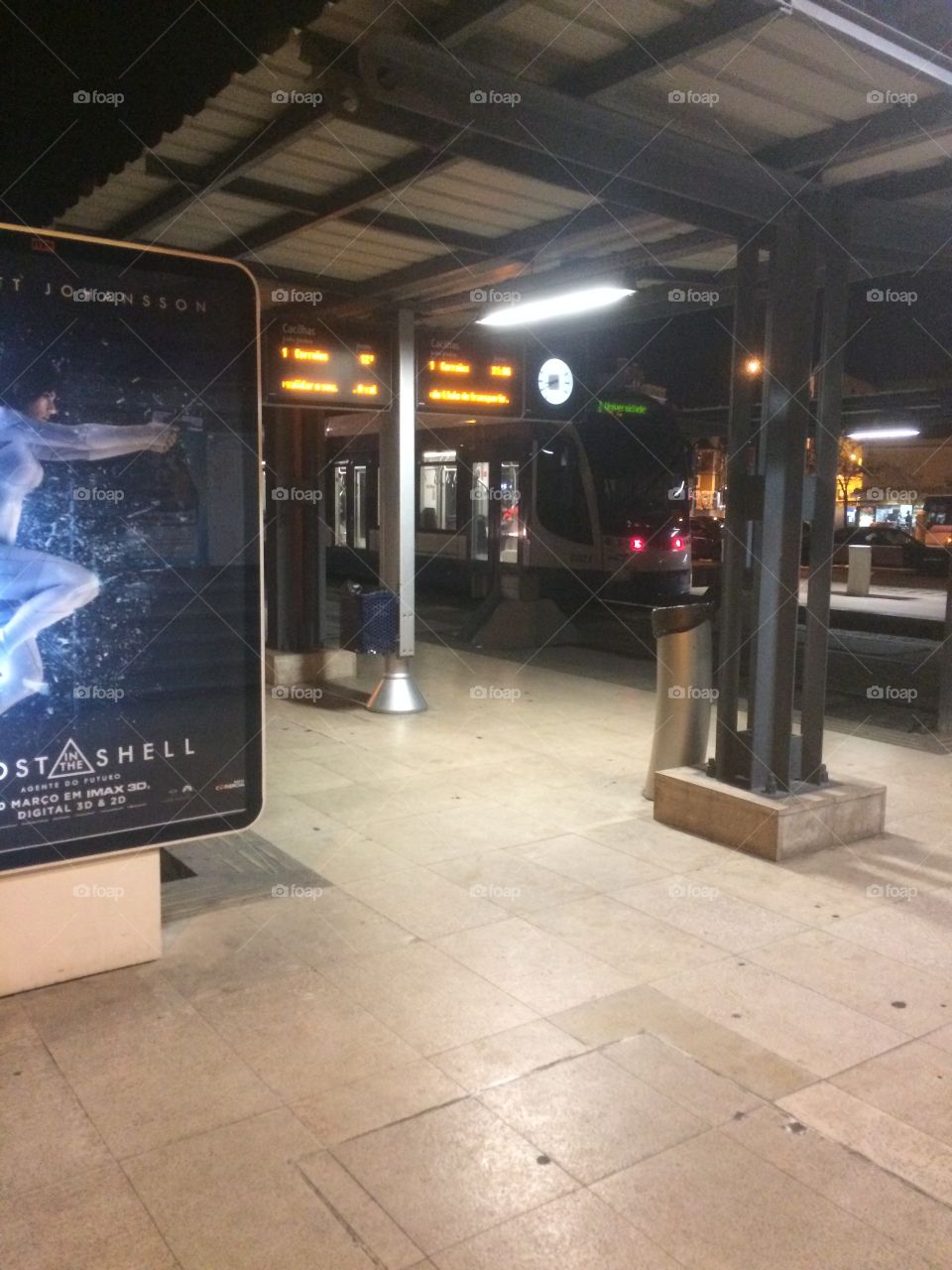 Metro station casilhas, Almada, portugal 🇵🇹 at night 