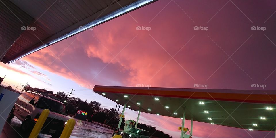 Gas Station Sunset