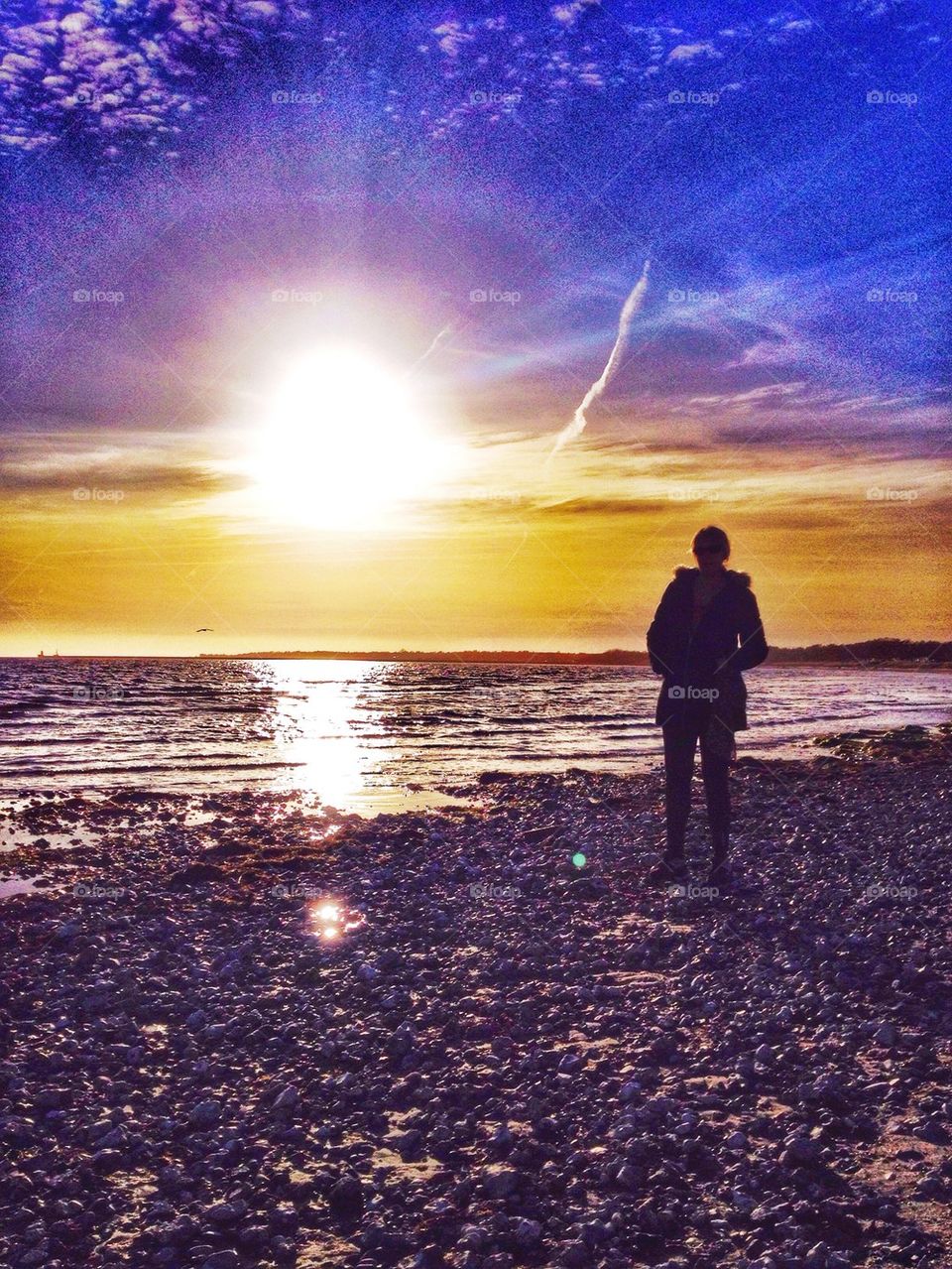 Woman on beach walk