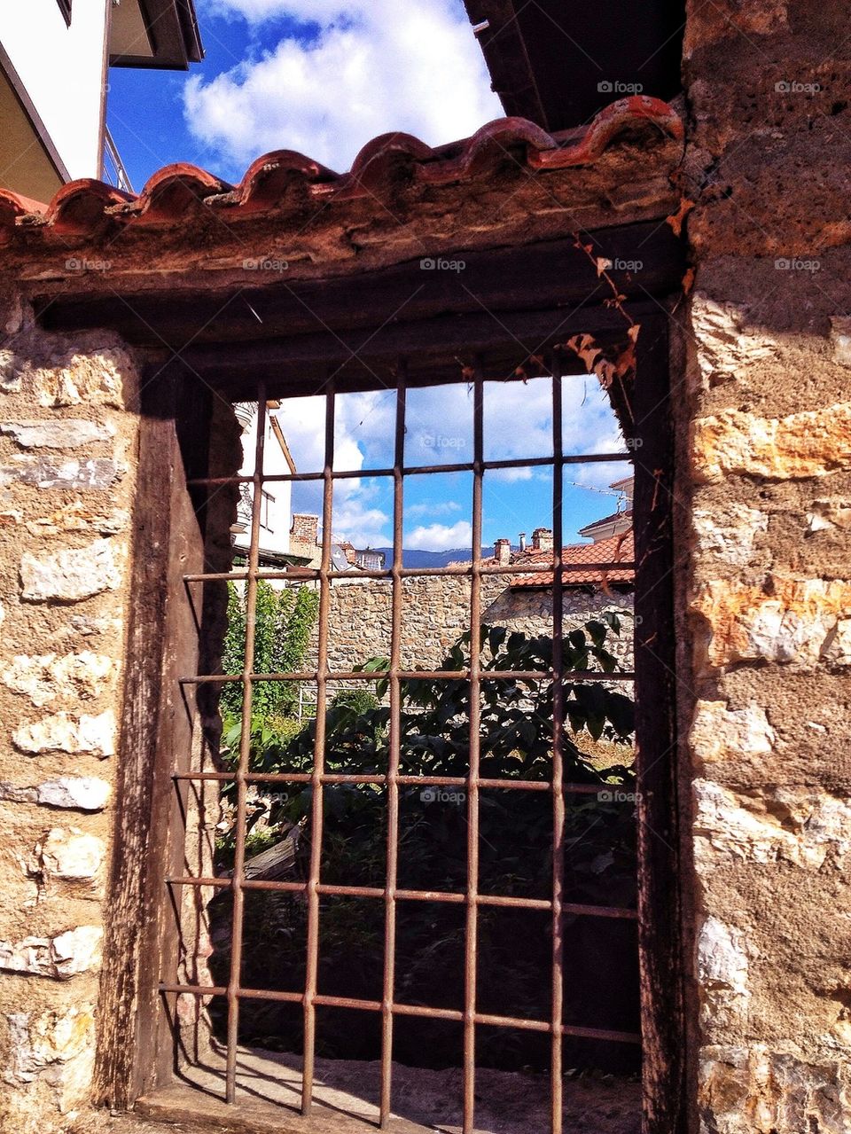 View through a grid