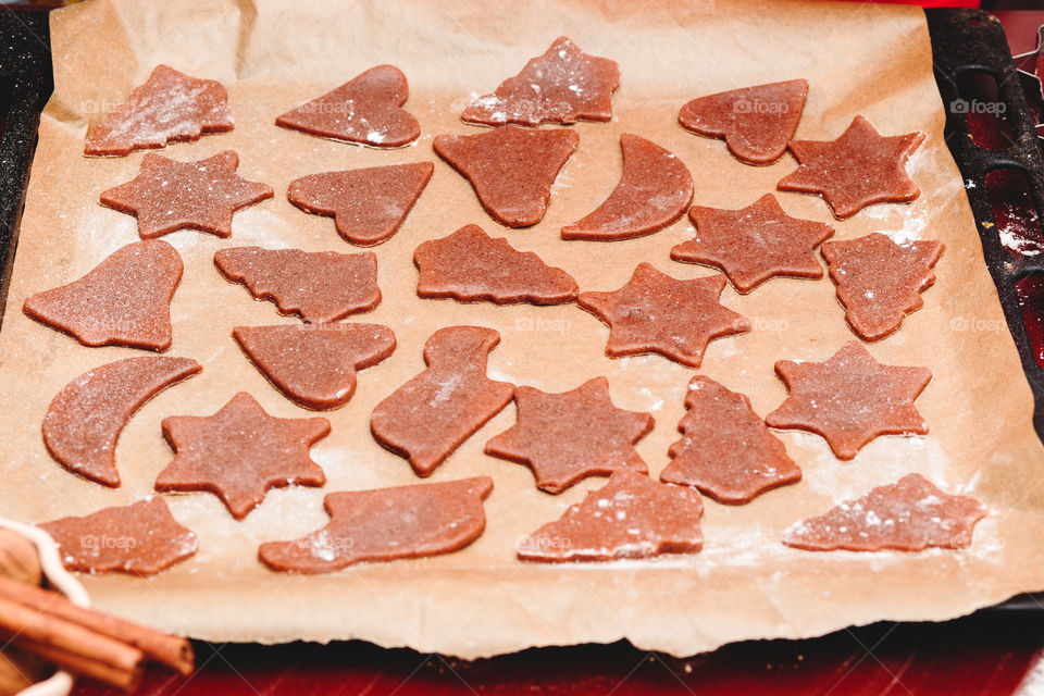 Preparing christmas cookies