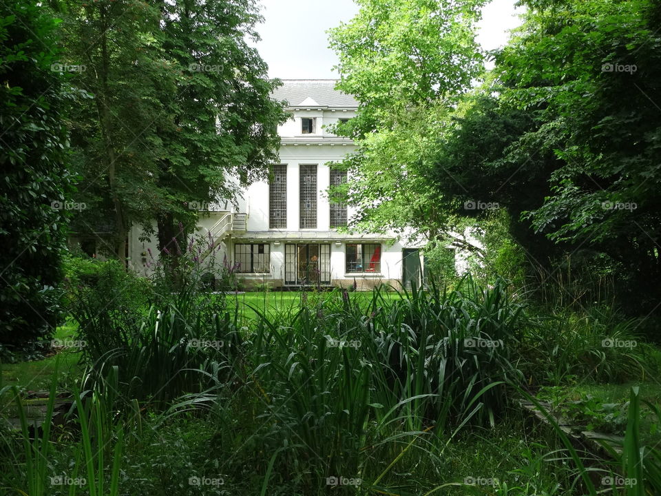 Backyard of anti-squat house