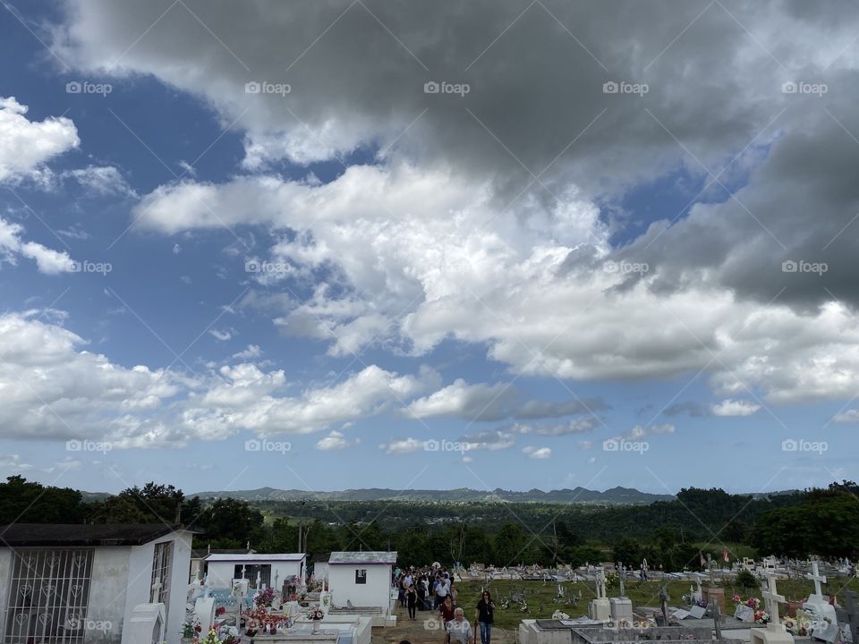 The amazing and beautiful view from the cemetery.