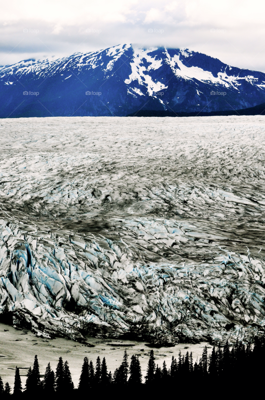 mountain glacier juneau alaska by refocusphoto