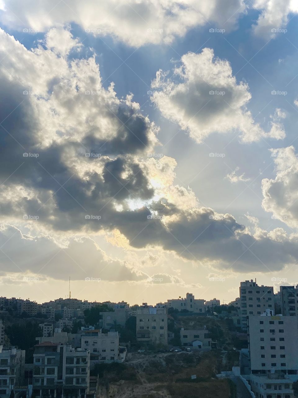 Beautiful sunset in Jordan