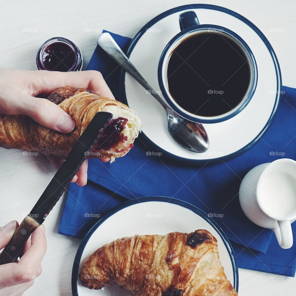 People preparing breakfast