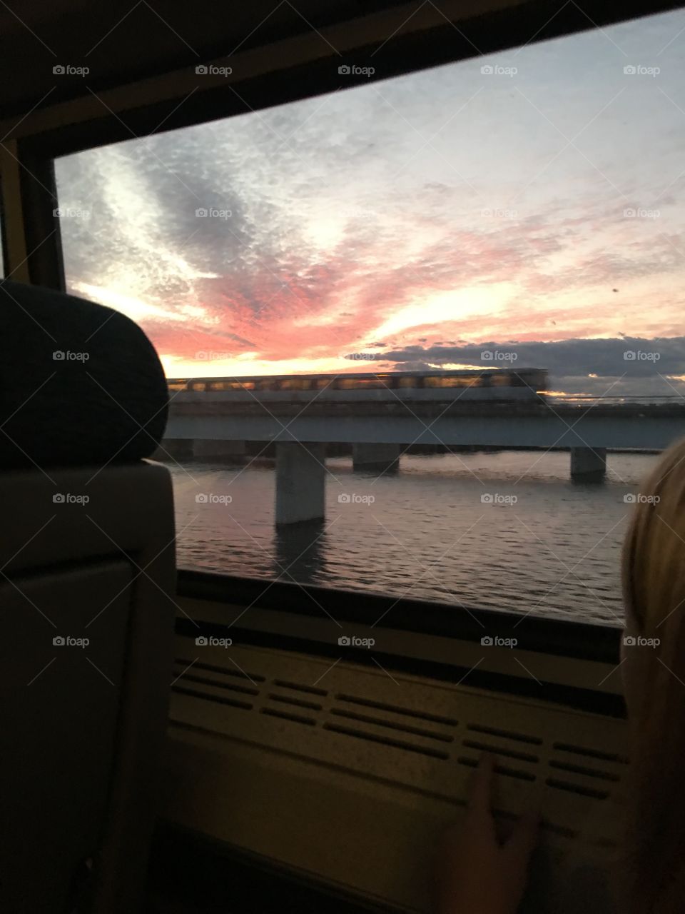Train view - sunset