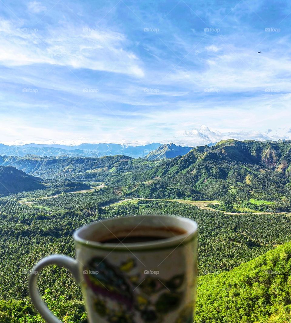 Hot choco plus this view