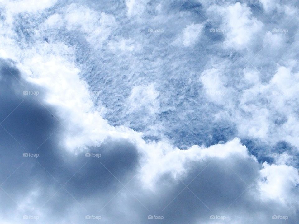 blue sky and white clouds