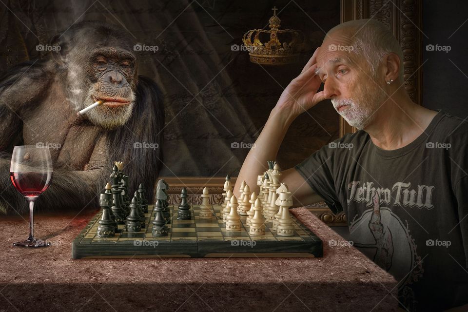 ape playing chess