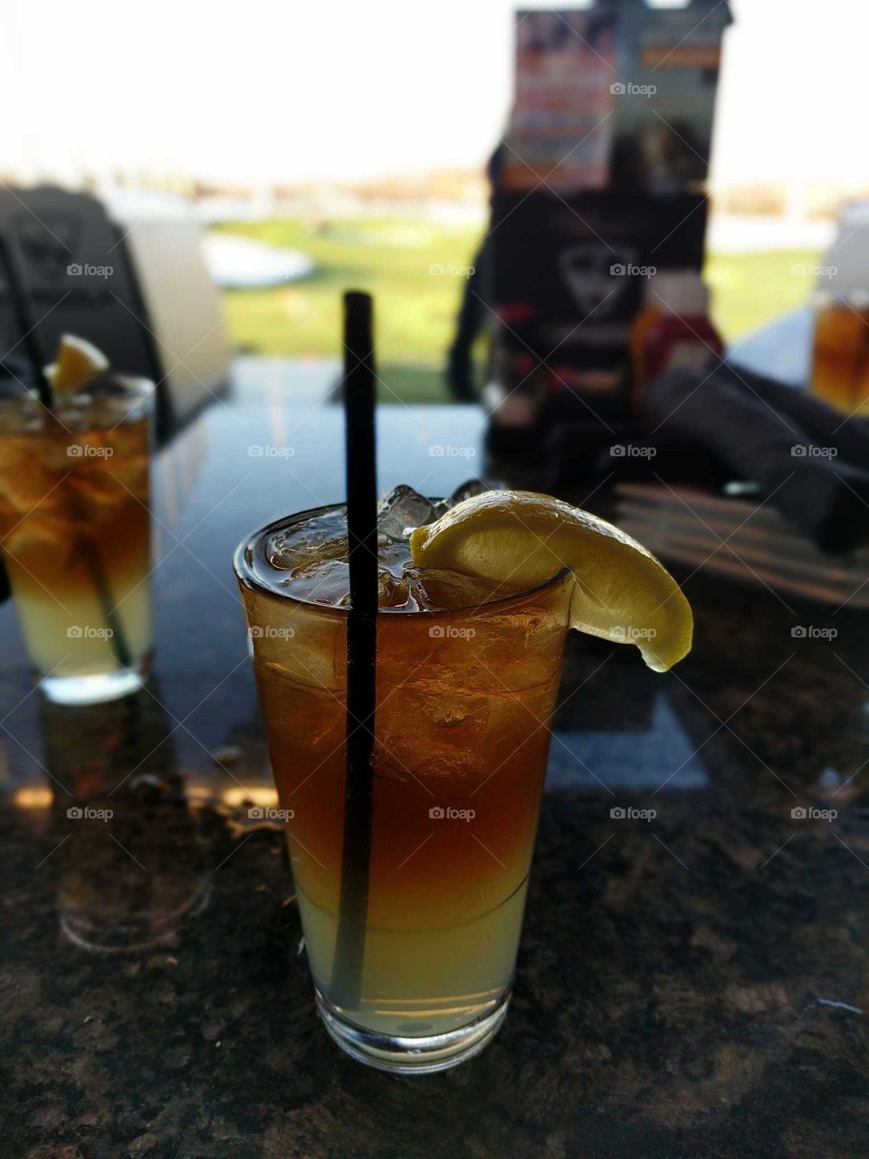 drinking at top golf
