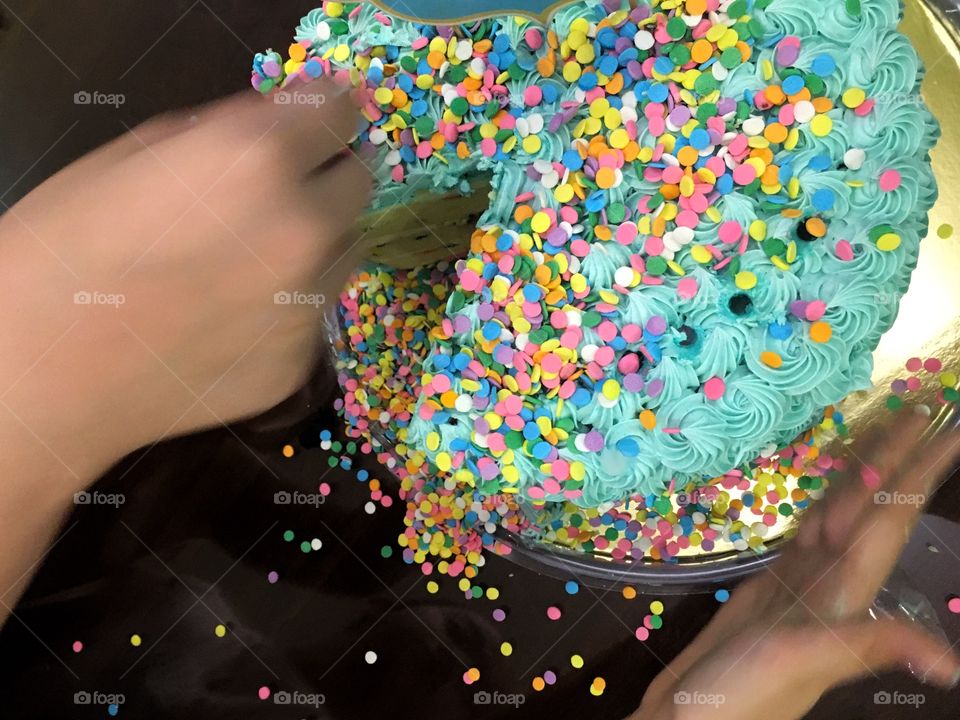 Sprinkling sprinkles 