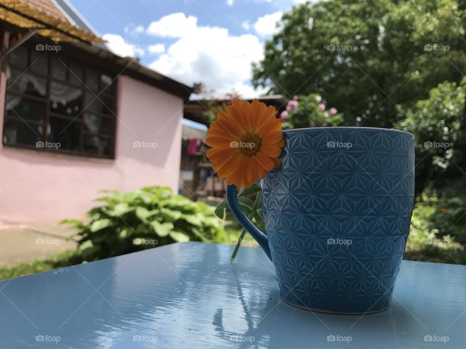 Sometimes all you need is a cup of coffee and flowers to feel better!