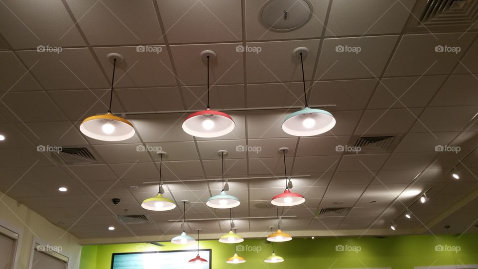 Different colors lamps