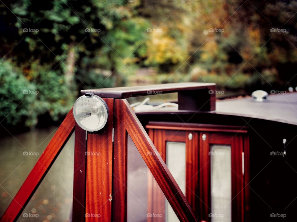 Canal. Narrow boat 