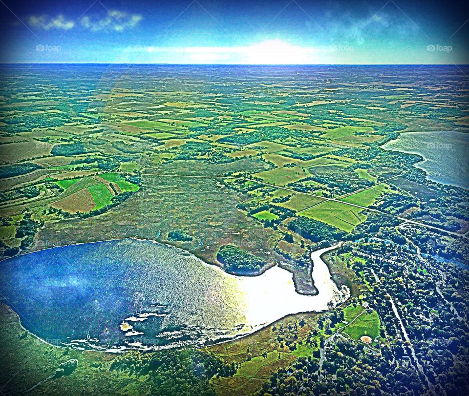 Aerial view. Aerial view of the topography below.