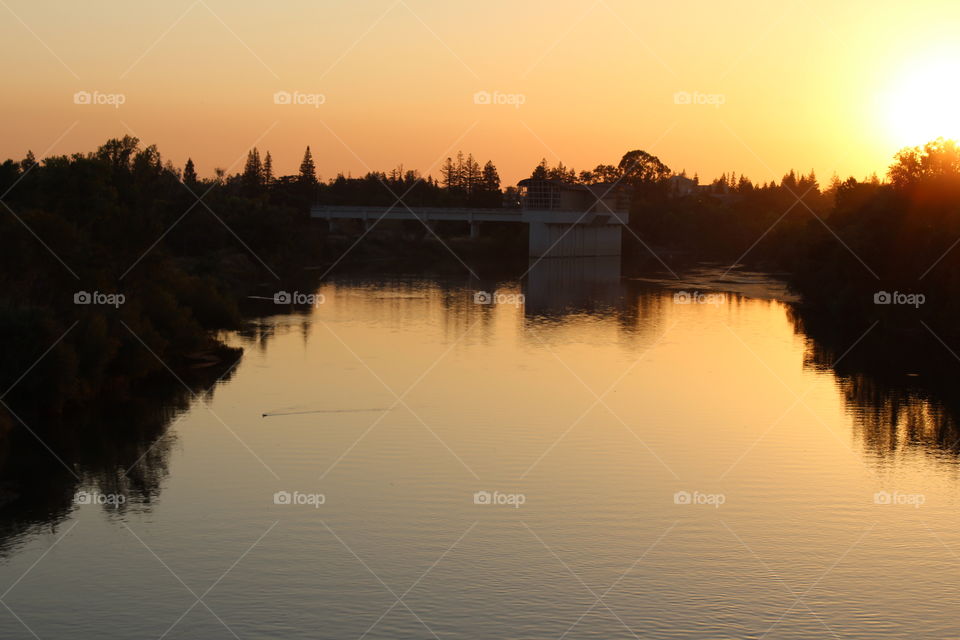 Sunset, Dawn, Reflection, Water, Lake