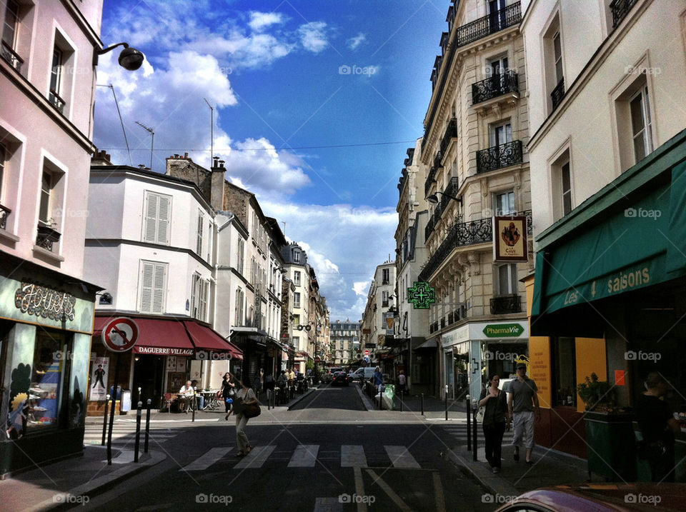 street sunny paris daylight by pixelakias