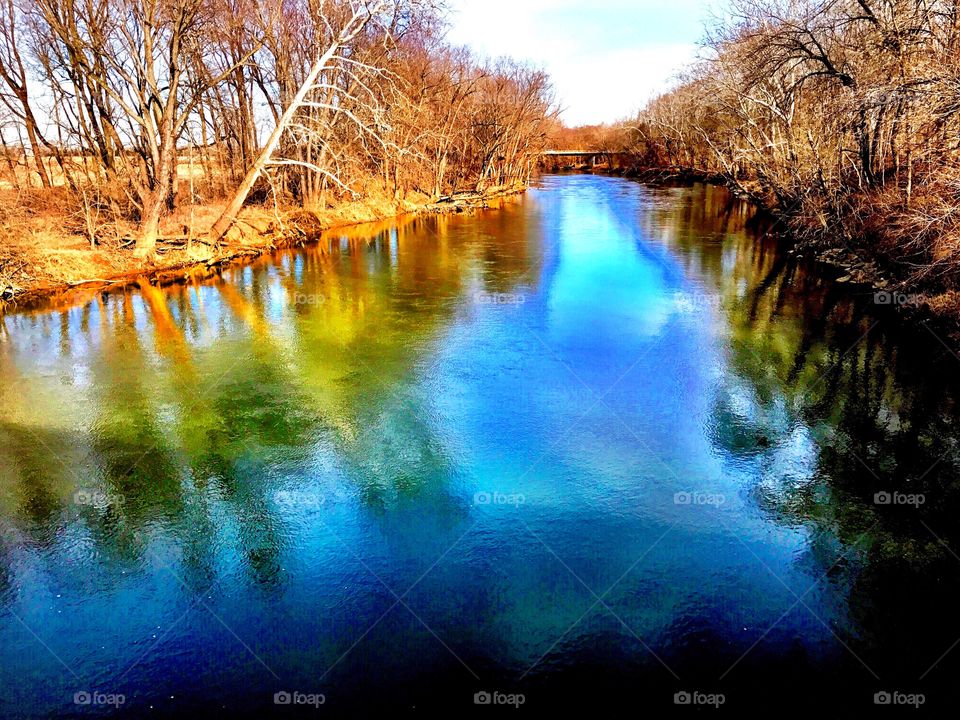Looking down on the river. 