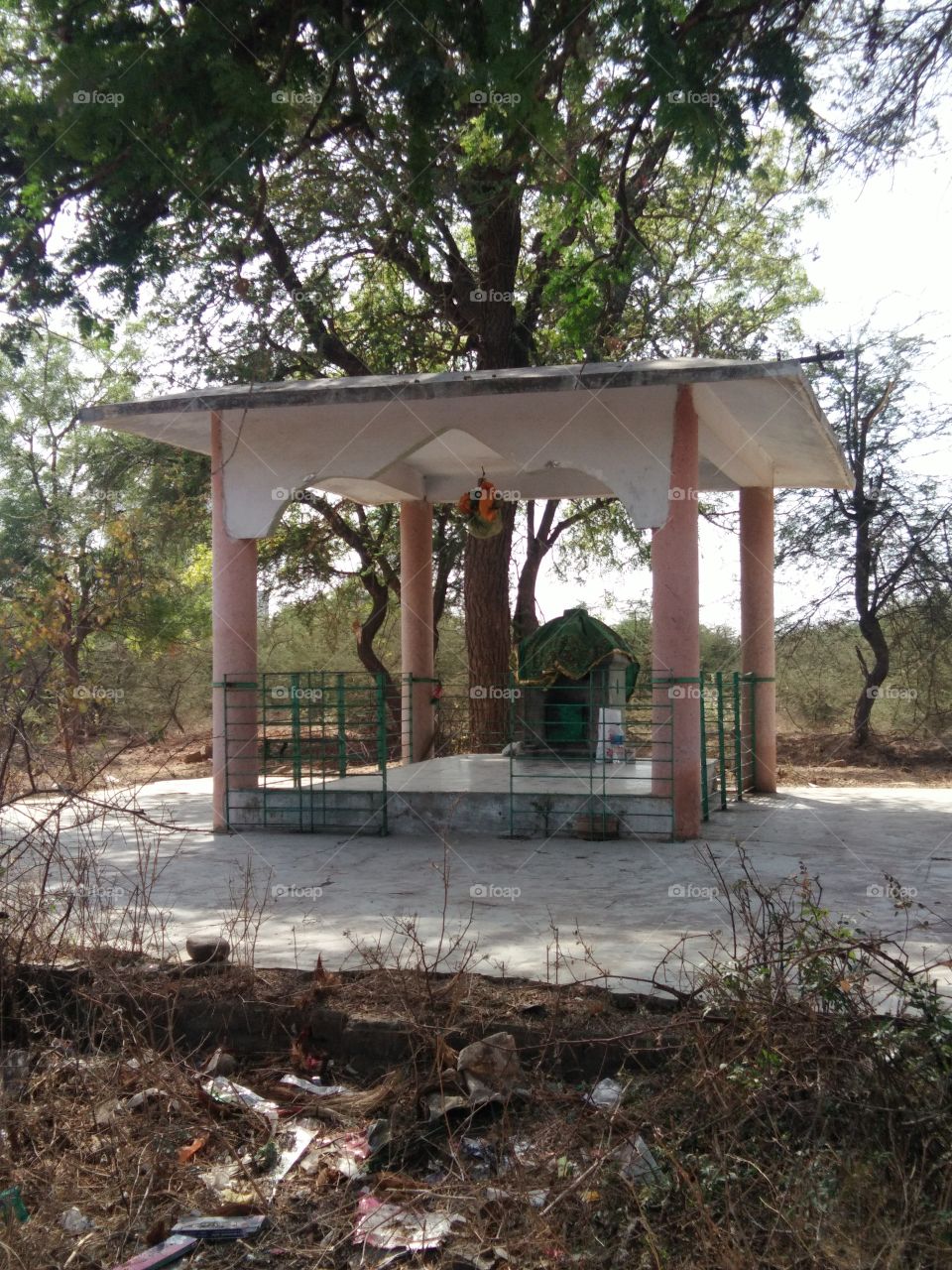 Gabipir. 
there is one open temple in forest.