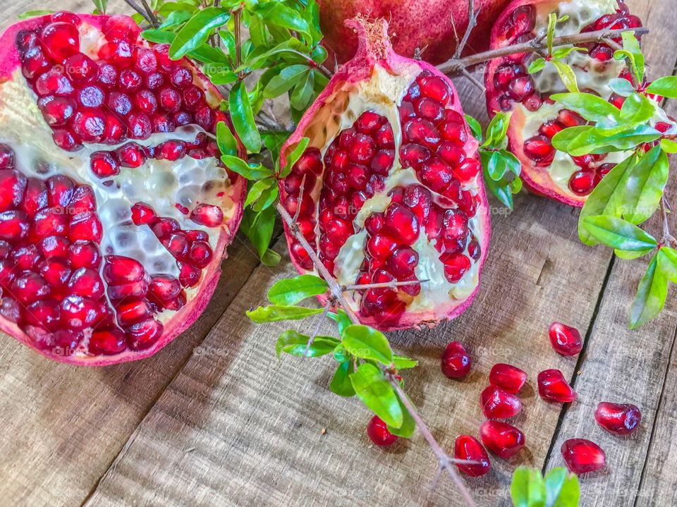 Pomegranate fruits 