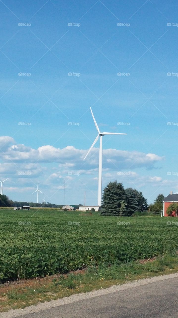Wind Turbine. Wind Turbine  in Rural Michigan
